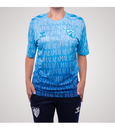 CAMISETA OFICIAL PREMATCH LETRAS MALAGA CF 2025/26 -INFANTIL-