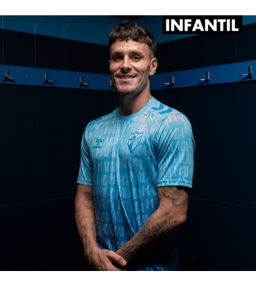 CAMISETA OFICIAL PREMATCH LETRAS MALAGA CF 2025/26 -INFANTIL-