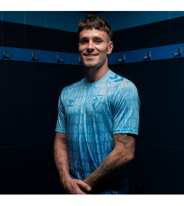 CAMISETA OFICIAL PREMATCH LETRAS MALAGA CF 2025/26