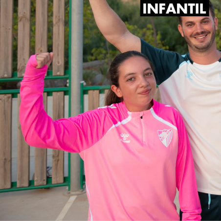 SUDADERA ENTRENO PORTERO ZIP MALAGA CF -INFANTIL-