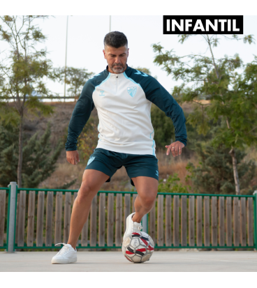 SUDADERA ENTRENO PLAYER ZIP MALAGA CF -INFANTIL-