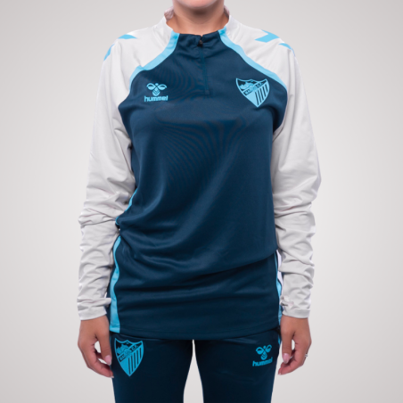 SUDADERA ENTRENO STAFF ZIP MALAGA CF -INFANTIL-