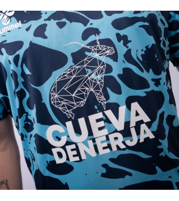 MALAGA CF OFFICIAL PREMATCH NAVY BLUE T-SHIRT 2025/26 -JUNIOR-