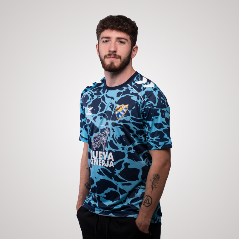 MALAGA CF OFFICIAL PREMATCH NAVY BLUE T-SHIRT 2025/26