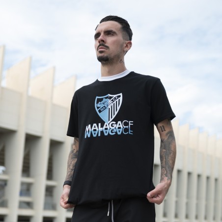 CAMISETA CHARACTERS ALGODÓN NEGRA MALAGA CF