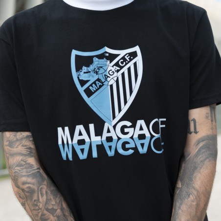 CAMISETA CHARACTERS ALGODÓN NEGRA MALAGA CF