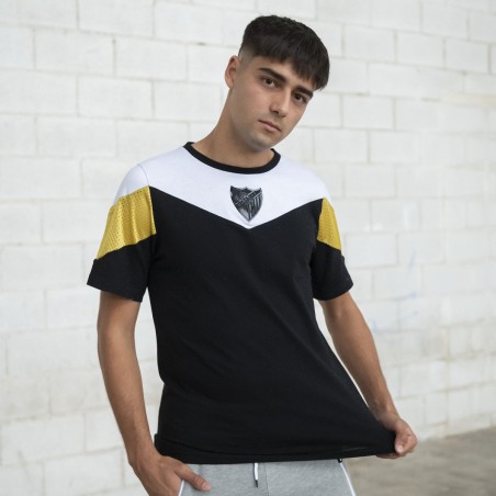 CAMISETA ALGODÓN NEGRA MALAGA CF
