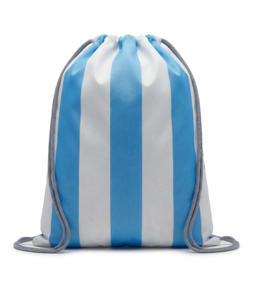 GYMBAG LIGHT BLUE STRIPES MALAGA CF