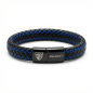 BLACK AND BLUE LEATHER BRACELET MALAGA CF