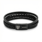 PULSERA PIEL NEGRA MALAGA CF
