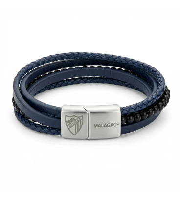 PULSERA PIEL AZUL MALAGA CF