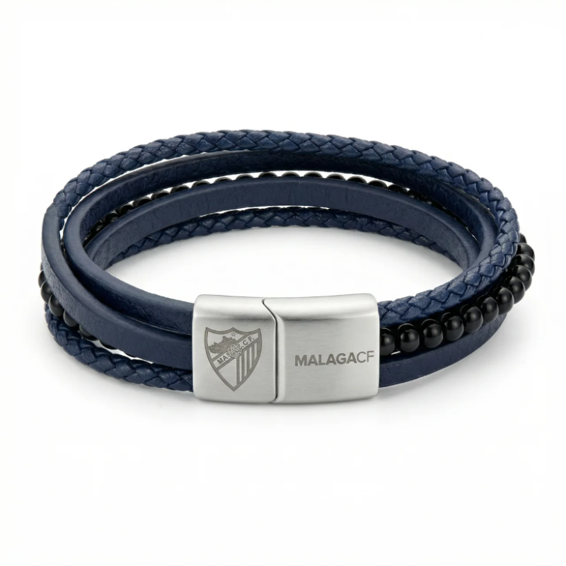 PULSERA PIEL AZUL MALAGA CF