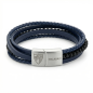 PULSERA PIEL AZUL MALAGA CF