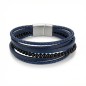 PULSERA PIEL AZUL MALAGA CF
