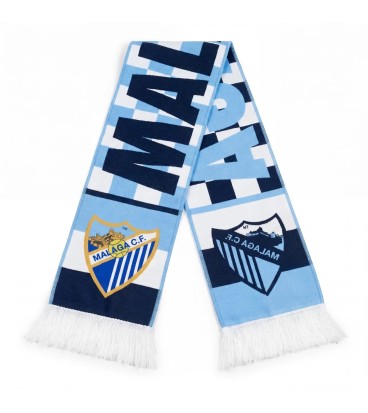 BUFANDA CUADROS Y RAYAS MALAGA CF