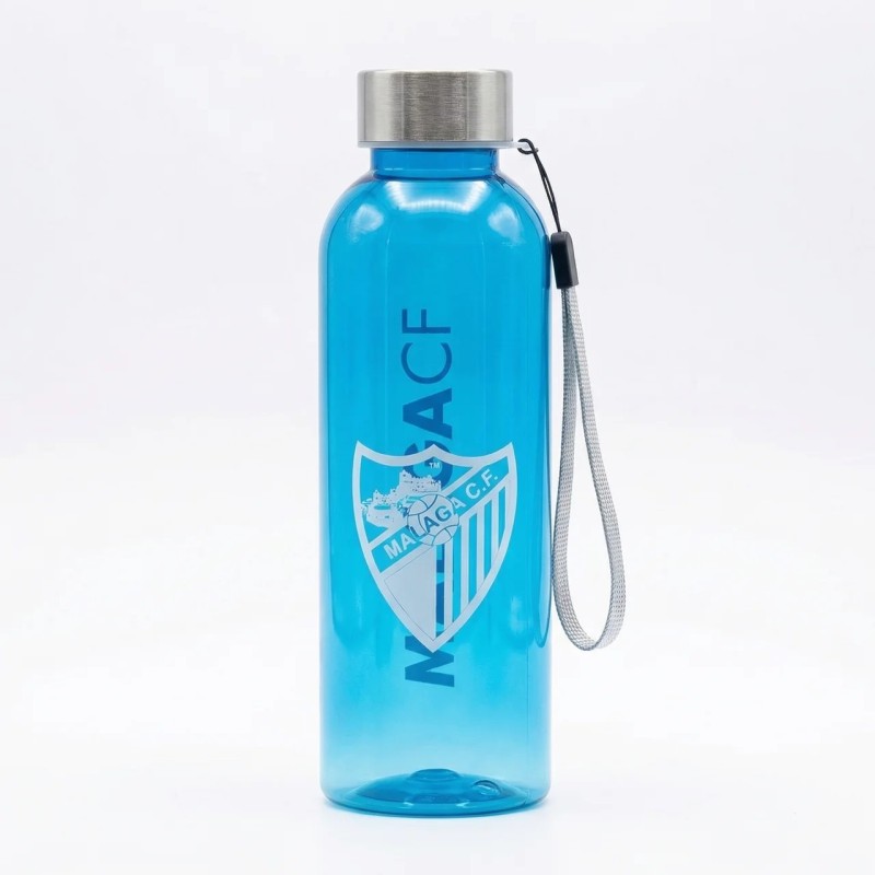BOTELLA TRANSPARENTE AZUL MALAGA CF