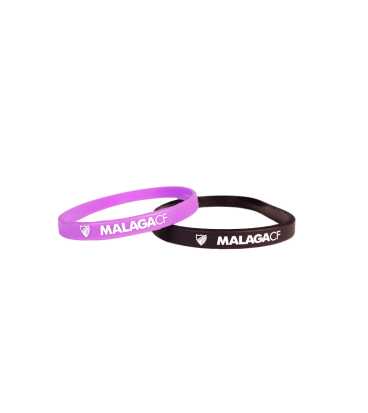 PACK 2 PULSERAS PEQUEÑAS MORADA/NEGRA MALAGA CF
