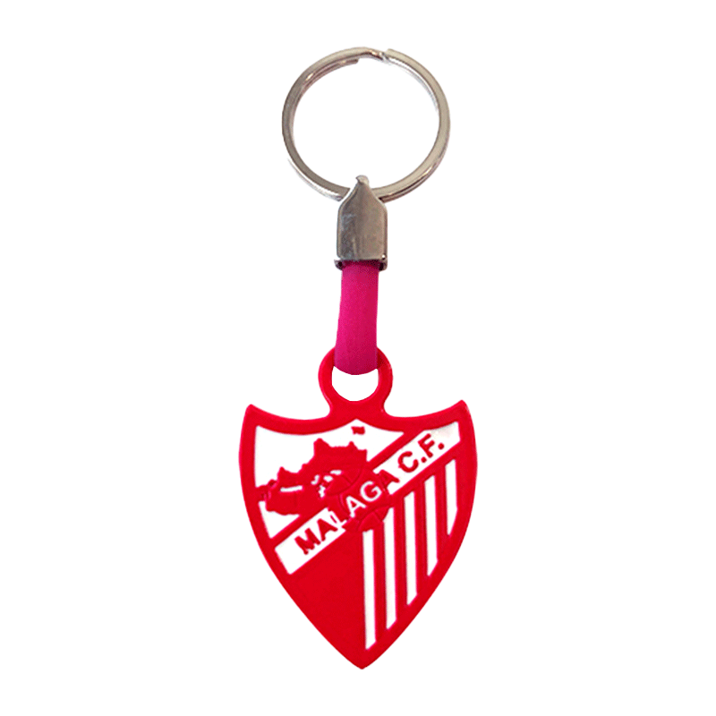 LLAVERO ESCUDO ROSA MALAGA CF