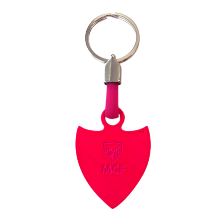 LLAVERO ESCUDO ROSA MALAGA CF
