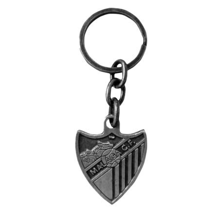 LLAVERO ESCUDO PLATEADO MALAGA CF